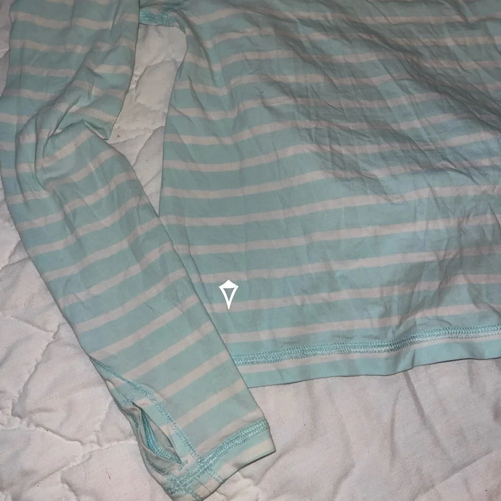 Ivivva Light Blue and White Striped Kids Top